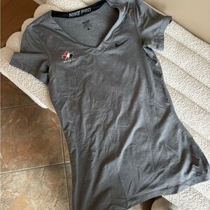 Nike Women's Gray V-Neck Top